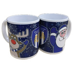  Xmas Mug - Rudolph and Santa