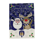  Xmas Card - Rudolph and Santa